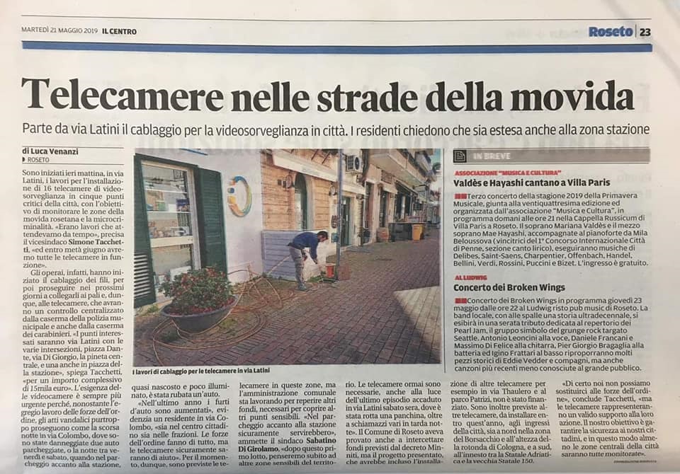 Sistema di Videosorveglianza per il Comune di Roseto degli Abruzzi
